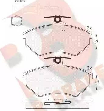 R Brake RB1013 - Komplet Pločica, disk-kočnica www.molydon.hr