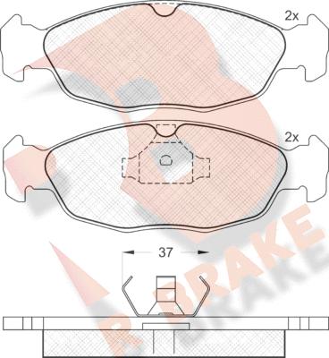 R Brake RB1084 - Komplet Pločica, disk-kočnica www.molydon.hr