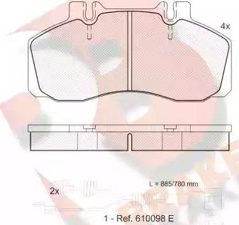 R Brake RB1080-114 - Komplet Pločica, disk-kočnica www.molydon.hr