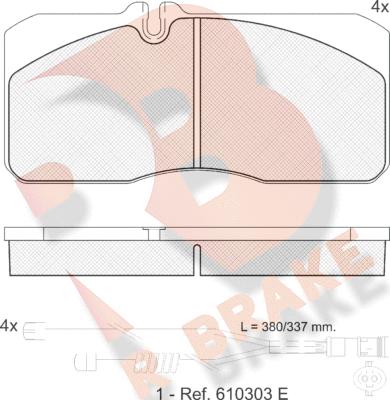 R Brake RB1088-120 - Komplet Pločica, disk-kočnica www.molydon.hr