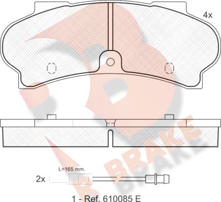 R Brake RB1028 - Komplet Pločica, disk-kočnica www.molydon.hr