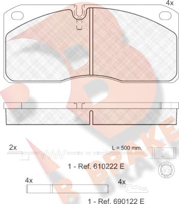 R Brake RB1078-110 - Komplet Pločica, disk-kočnica www.molydon.hr