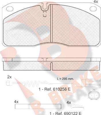 R Brake RB1078-117 - Komplet Pločica, disk-kočnica www.molydon.hr