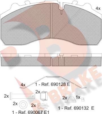 R Brake RB1194-066 - Komplet Pločica, disk-kočnica www.molydon.hr