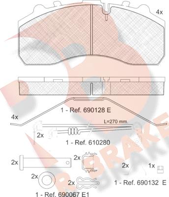 R Brake RB1194-118 - Komplet Pločica, disk-kočnica www.molydon.hr