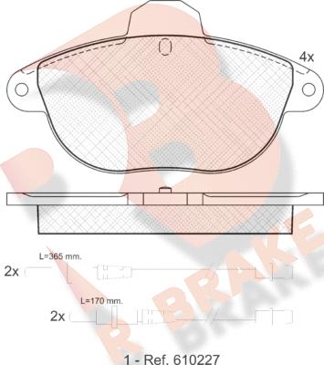 R Brake RB1154 - Komplet Pločica, disk-kočnica www.molydon.hr