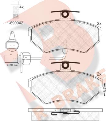 R Brake RB1157-203 - Komplet Pločica, disk-kočnica www.molydon.hr