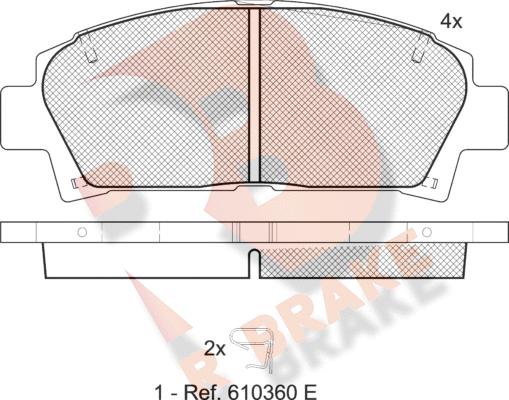 R Brake RB1169 - Komplet Pločica, disk-kočnica www.molydon.hr