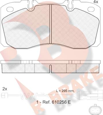 R Brake RB1161-117 - Komplet Pločica, disk-kočnica www.molydon.hr