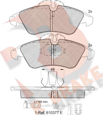 R Brake RB1104-203 - Komplet Pločica, disk-kočnica www.molydon.hr