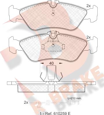 R Brake RB1103 - Komplet Pločica, disk-kočnica www.molydon.hr