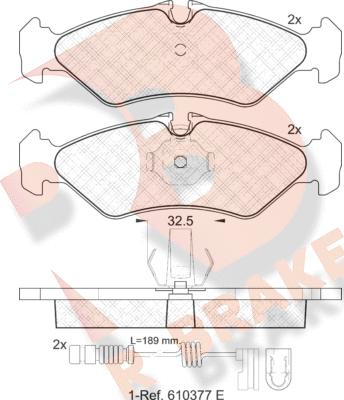 R Brake RB1102-203 - Komplet Pločica, disk-kočnica www.molydon.hr