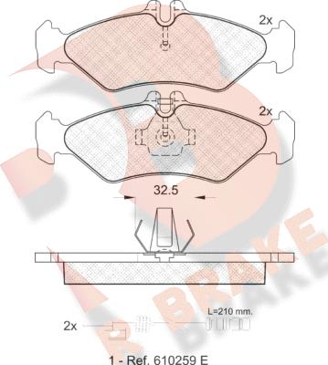 R Brake RB1102 - Komplet Pločica, disk-kočnica www.molydon.hr