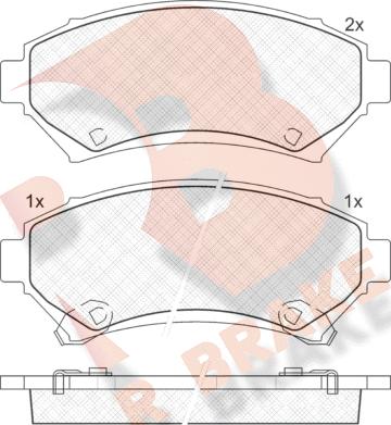 R Brake RB1182 - Komplet Pločica, disk-kočnica www.molydon.hr