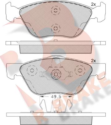 R Brake RB1125-203 - Komplet Pločica, disk-kočnica www.molydon.hr