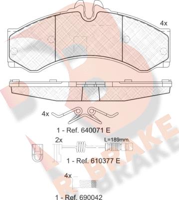 R Brake RB1126-203 - Komplet Pločica, disk-kočnica www.molydon.hr