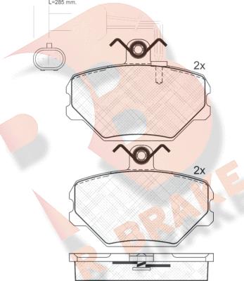 R Brake RB1127 - Komplet Pločica, disk-kočnica www.molydon.hr