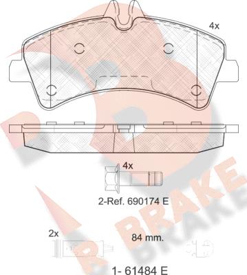 R Brake RB1849-203 - Komplet Pločica, disk-kočnica www.molydon.hr