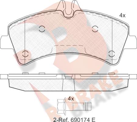 R Brake RB1849 - Komplet Pločica, disk-kočnica www.molydon.hr