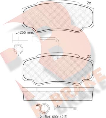 R Brake RB1847 - Komplet Pločica, disk-kočnica www.molydon.hr