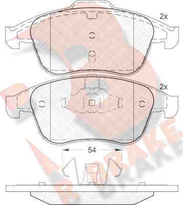 R Brake RB1856 - Komplet Pločica, disk-kočnica www.molydon.hr