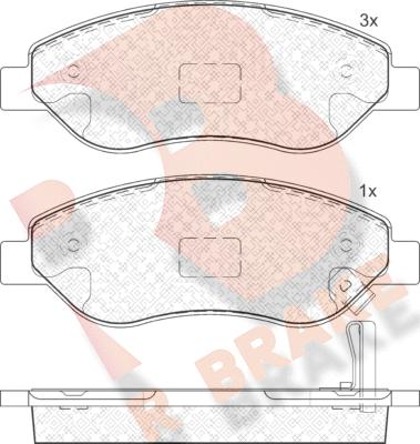 R Brake RB1850 - Komplet Pločica, disk-kočnica www.molydon.hr