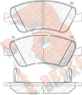 R Brake RB1869 - Komplet Pločica, disk-kočnica www.molydon.hr