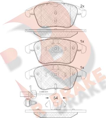 R Brake RB1864 - Komplet Pločica, disk-kočnica www.molydon.hr