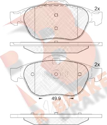 R Brake RB1861 - Komplet Pločica, disk-kočnica www.molydon.hr