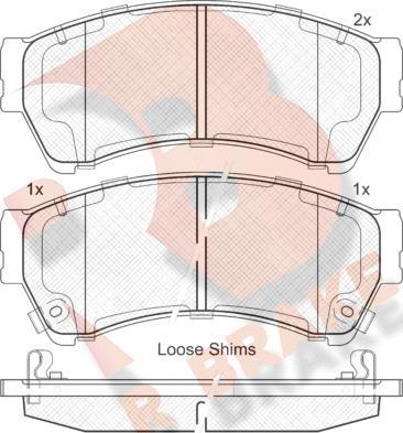 R Brake RB1868 - Komplet Pločica, disk-kočnica www.molydon.hr