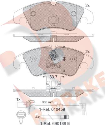 R Brake RB1862 - Komplet Pločica, disk-kočnica www.molydon.hr