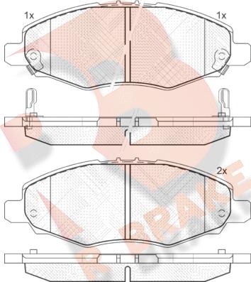 R Brake RB1867 - Komplet Pločica, disk-kočnica www.molydon.hr