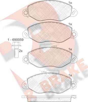 R Brake RB1808 - Komplet Pločica, disk-kočnica www.molydon.hr