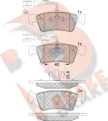 R Brake RB1815-203 - Komplet Pločica, disk-kočnica www.molydon.hr