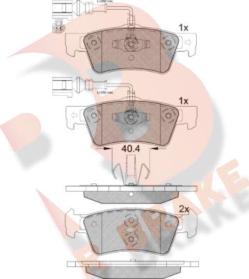 R Brake RB1815 - Komplet Pločica, disk-kočnica www.molydon.hr