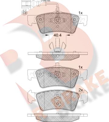 R Brake RB1816-203 - Komplet Pločica, disk-kočnica www.molydon.hr