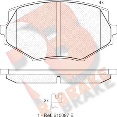 R Brake RB1818 - Komplet Pločica, disk-kočnica www.molydon.hr