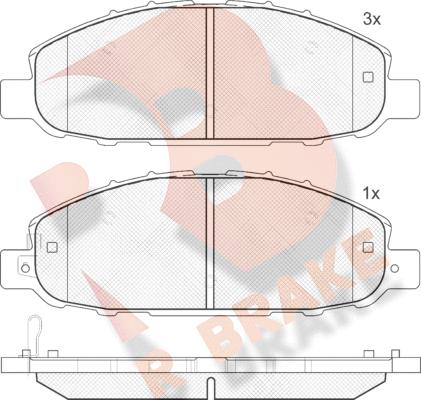 R Brake RB1813 - Komplet Pločica, disk-kočnica www.molydon.hr