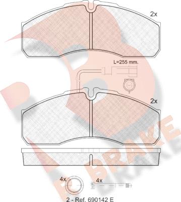 R Brake RB1889 - Komplet Pločica, disk-kočnica www.molydon.hr