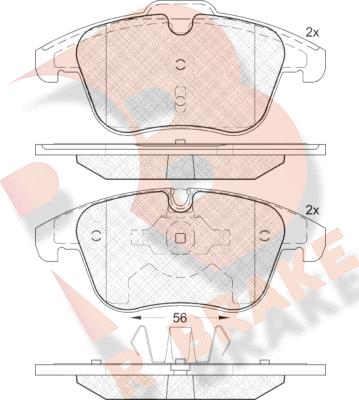 R Brake RB1886 - Komplet Pločica, disk-kočnica www.molydon.hr