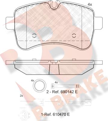 R Brake RB1837-203 - Komplet Pločica, disk-kočnica www.molydon.hr