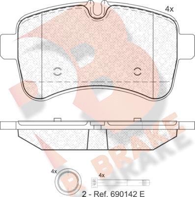 R Brake RB1837 - Komplet Pločica, disk-kočnica www.molydon.hr