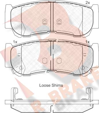 R Brake RB1829 - Komplet Pločica, disk-kočnica www.molydon.hr