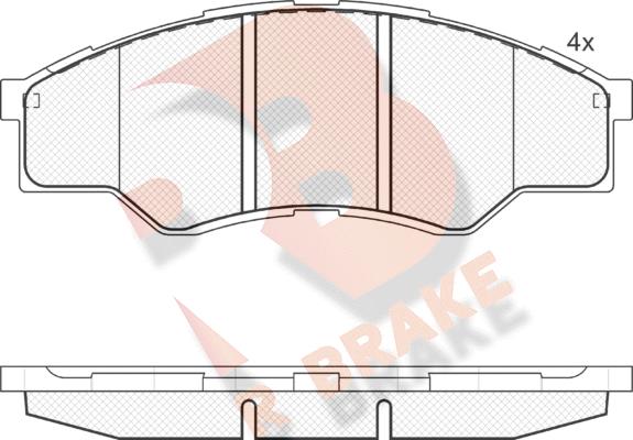 R Brake RB1824 - Komplet Pločica, disk-kočnica www.molydon.hr