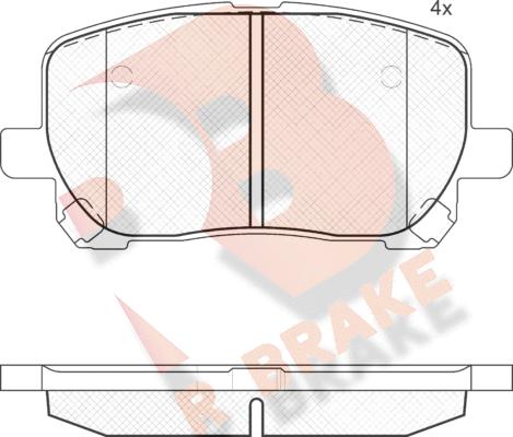 R Brake RB1820 - Komplet Pločica, disk-kočnica www.molydon.hr