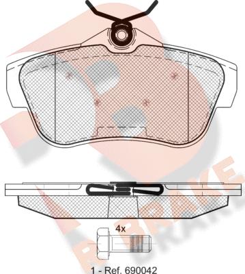 R Brake RB1823 - Komplet Pločica, disk-kočnica www.molydon.hr