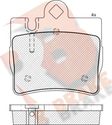 R Brake RB1390-396 - Komplet Pločica, disk-kočnica www.molydon.hr