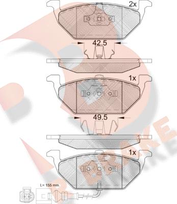 R Brake RB1349-071 - Komplet Pločica, disk-kočnica www.molydon.hr