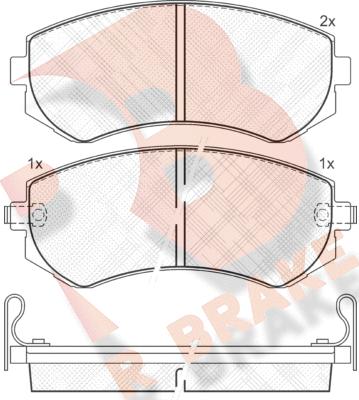 R Brake RB1300 - Komplet Pločica, disk-kočnica www.molydon.hr