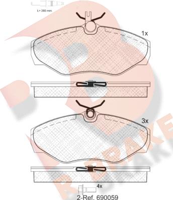 R Brake RB1315-203 - Komplet Pločica, disk-kočnica www.molydon.hr